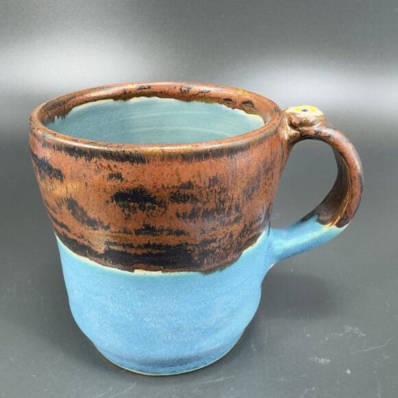 Mel B Pottery Hand Made Studio Art Pottery Coffee Mug Cup Signed Bee Inside - Picture 12 of 14